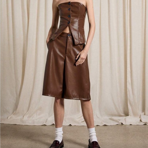 Brown Leather Women Set